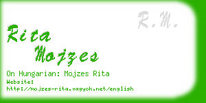 rita mojzes business card